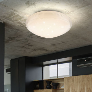 LED Deckenleuchte, Sterneneffekt, Fernbedienung, dimmbar, D 55 cm