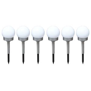 6x LED Solar Steckleuchten Kugel, Durchmesser 10 cm, SOLAR