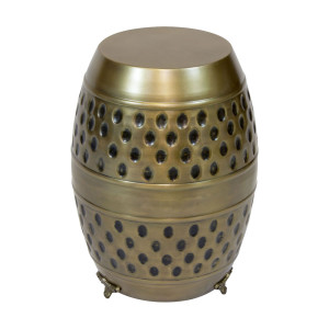 Beistelltisch, Eisen gehämmert, gold H 45 cm