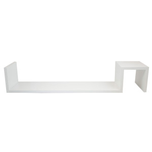 Wandregal, E1 MDF, matt white, 2er Set