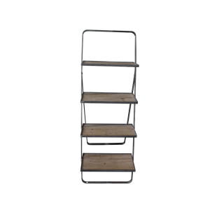 Standregal, Holz, Metall, 4 Ablagen