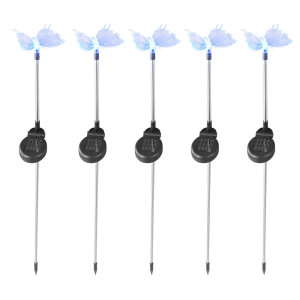 5er Set LED Solarleuchten mit Farbwechsler SCHMETTERLING