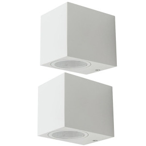 2er Set ALU Wand Down Strahler, Höhe 8 cm VT-7651