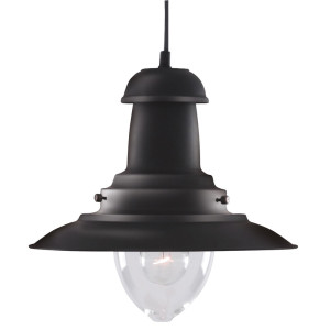 Hängeleuchte, Laterne Design, schwarz, 32 cm, FISHERMAN