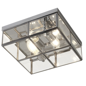 Deckenleuchte in Chrom aus klarem Glas FLUSH