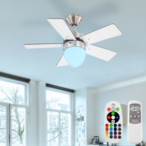 RGB LED Deckenventilator mit Fernbedienung MARVA