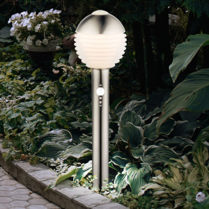 LED Stehlampe aus Edelstahl mit Sensor, H 56 cm