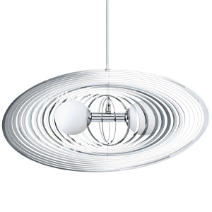 Hängeleuchte, Edelstahl Ringe verstellbar,  L 60 cm, OMANO
