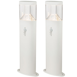 2er Set LED Sockelleuchten mit Bewegungsmeldern ACCOR