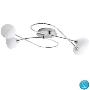 LED Deckenleuchte mit vier Glaskugeln Breite 66 cm TIARA