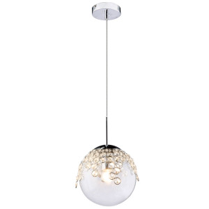 LED Pendellampe aus Glas mit K9 Kristallen PENNY
