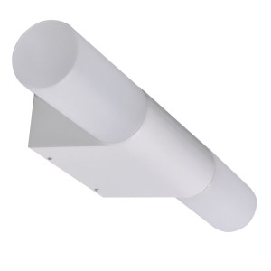 LED Wandleuchte in weiß mit Glasschirmen, Länge 43 cm