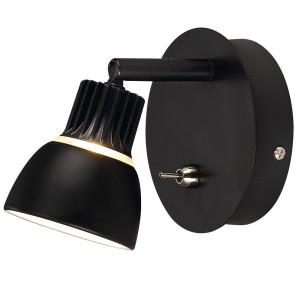 LED Wandstrahler in schwarz mit beweglichem Spot, RADIATE