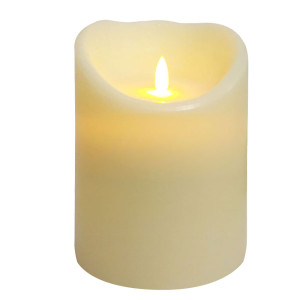 LED Kerzen Leuchte aus Wachs, Höhe 20cm, ANDREA 20