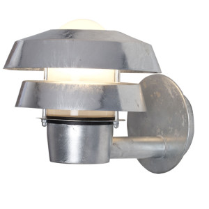 Wandleuchte aus Metall, silber, Glas Lampenschirm ELEMENTS