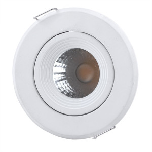 LED Einbaustrahler, Metall, weiß, D 6,8 cm