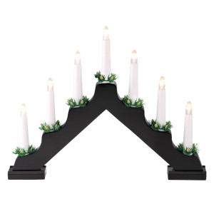 LED Weihnachtslichterbogen, schwarz, Länge 30,5 cm, SARA