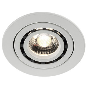 LED Decken Einbauleuchte rund aus Metall weiß BALDER