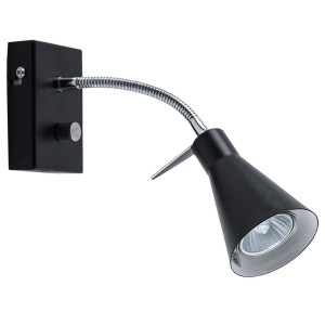 Wandlampe, Stahl, Eisen, schwarz, flexo Arm