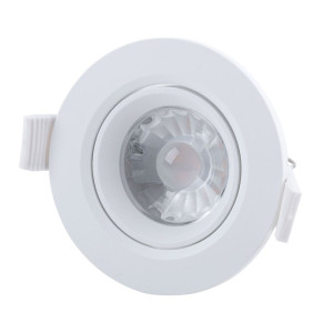 LED Einbauleuchte, weiß, IP44, rund, D 9,5 cm
