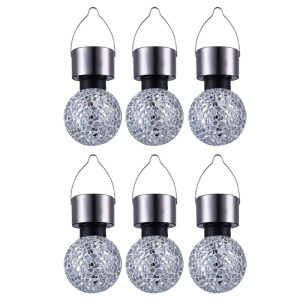 6er Set LED Kugel Solarlampen im Mosaik-Design