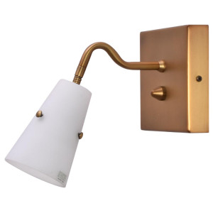 Wandleuchte in Messing Farben mit Drehdimmer, CANTATE