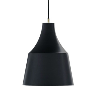 Hängeleuchte, Textil Kabel, rund, schwarz, 32 cm, GRACE