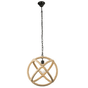Pendellampe mit Hanfseil Schirm, Durchmesser 40 cm, ULLEU