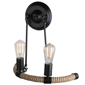 Hanfseil Wandleuchte, Breite 40 cm, ULLEU