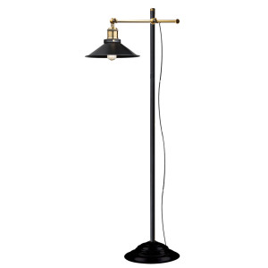 Stehlampe, Altmessing, schwarz, LENIUS