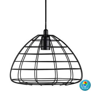 RGB LED Käfig Hängelampe aus Metall in schwarz dimmbar ESK