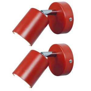 2er Set LED Wandstrahler, rot, beweglicher Spot, EXPLORE