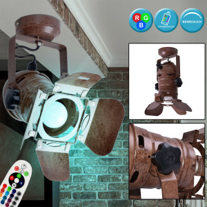RGB LED Wandstrahler, Spot beweglich, Höhe 32 cm, EGON