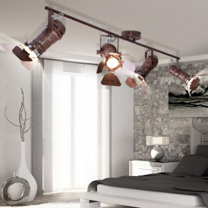 LED Deckenstrahler, rostfarben, Länge 54 cm, EGON
