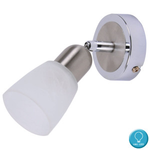 LED Wandlampe aus Metall mit Glas Spot, SOFIA