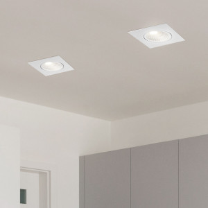 2er Set LED Einbaustrahler, viereckig, weiss TOR