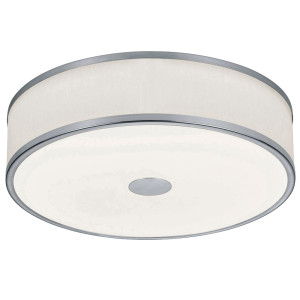 LED Deckenlampe, weiß, silber, Switch Dimmer, 40 cm, AGENTO