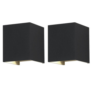 2x LED UP & DOWN Strahler, verstellbar, Höhe 10 cm VT-759-B