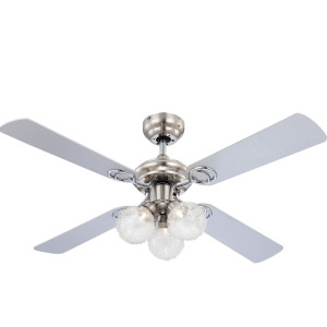 Deckenventilator, Zugschalter, Glas, MDF, 105 cm, ENIGMA