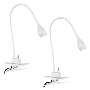 2x LED Klemmstrahler mit Flexo-Arm, max. Höhe 458 cm, DROP