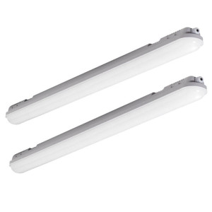 2er Set 40W SMD LED Wannenleuchten, neutralweiß, für Hallen