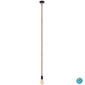 RGB LED Hanfseil Pendelleuchte,, Höhe 166 cm, ULLEU
