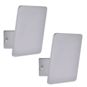 2er Set LED Wandlampen aus Aluminium in grau, STAN