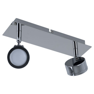 LED Deckenlampe, Chrom 2 flammig, IP24/44, L 25,5 cm