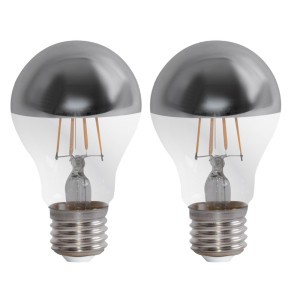 2x E27 LED Filament Leuchtmittel, 4 Watt, Spiegekopflampe