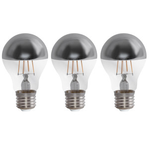 3er Set E27 LED Filament Leuchtmittel, 4W, Kopfspiegelampen