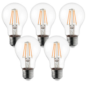5er Set LED 8W Filament E27 Leuchtmittel 1055 Lumen warmweiß