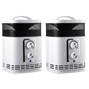 2er Set 360 Grad Wärmeverteiler mit verstellbarem Thermostat