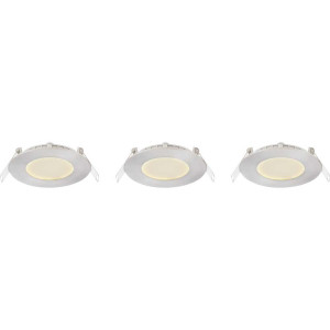 LED Einbauleuchte, Aluminium Druckguss, nickel-matt, Opal
