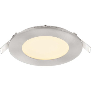 LED Einbauleuchte, Aluminium Druckguss, nickel-matt, Opal